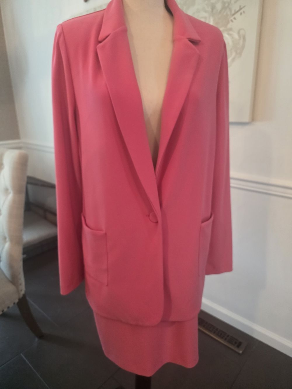 Joseph Ribkoff Hot Pink Single-Button Blazer 2pc